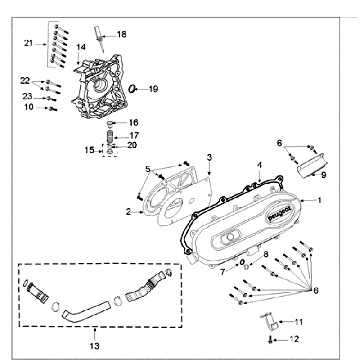 Carter Lid Peugeot Tweet old white