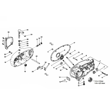 Crankcase - Clutch cover Zündapp C50 Sport 529-010