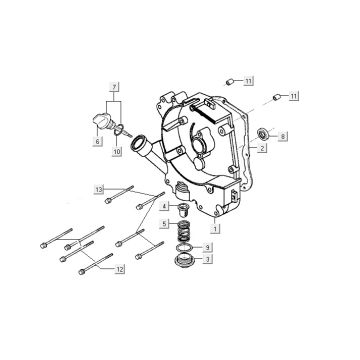 Crankcase right Kymco VP50 4t ac techo silver