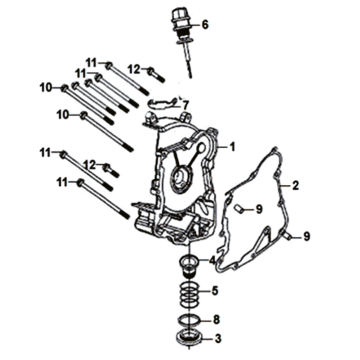 Right crankcase/start engine Sym Symphony ST 125I E4
