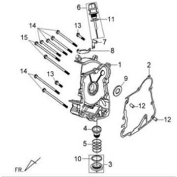 Crankcase right/ start engine Sym X'PRO 125