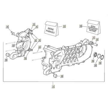 Crankcase /starter motor Aprilia Mojito Custom 2t (Piaggio engine) 2004 - 2010