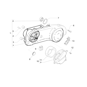 Crankcase cover - cooling crankcase Piaggio Zip 50 SP 2006-2013