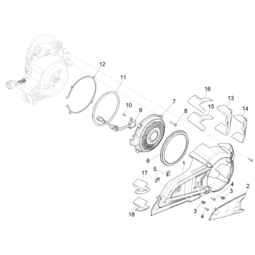 Vespa Electrica 45KM/H E5 2021 (EMEA) crankcase cover