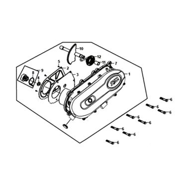 Crankcase cover outside Sym Symphony ST euro4