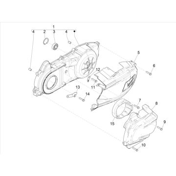 Vespa GTS 300 HPE 4T 4V IE ABS E4 2019 (EMEA) crankcase cover