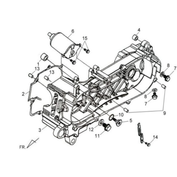 Left crankcase cover 2 Sym X'PRO 125