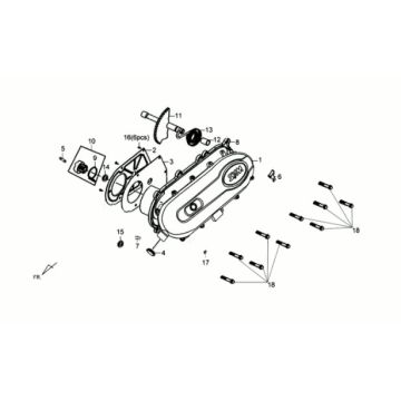 Carterdeksel links Sym Crox 50 E3