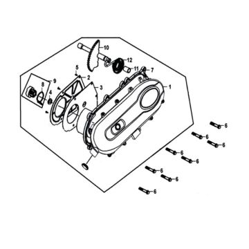 Kickstartdeksel links Sym Crox 50 E4