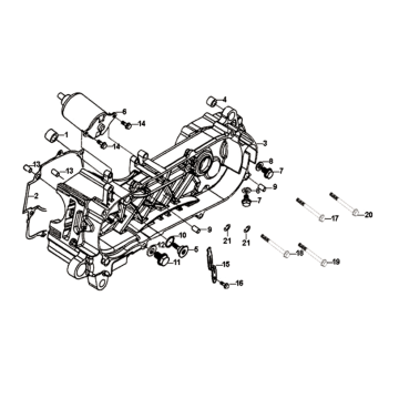 Crankcase left Sym Symphony ST 125I E4