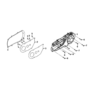 Crankcase cover left Sym Symphony ST 200I