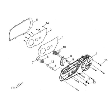 Left crankcase cover Sym X'PRO 125