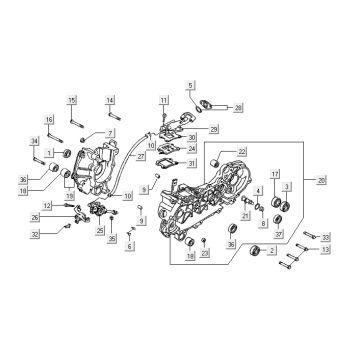 Sump Half Oil Pump Kymco ZX 2t ac blue-silver