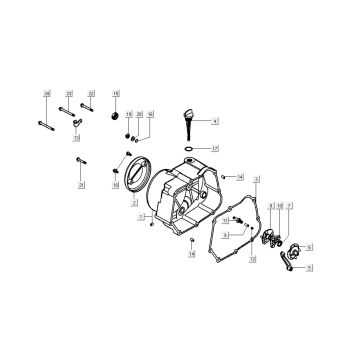 Crankcase Helft-R Kymco K-Pipe 4-stroke Gloss Black