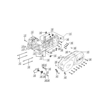 Sump - Kick Starter Hood Kymco Filly 4-stroke silver