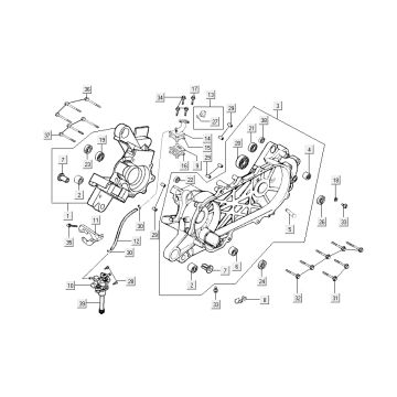 Oil pump oil pump inlet Kymco People 2-stroke dark grey