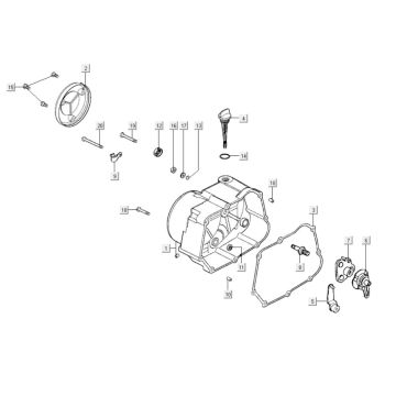 Crankcase - Dipstick - Oil filter Kymco K-Pipe 125 4T AC