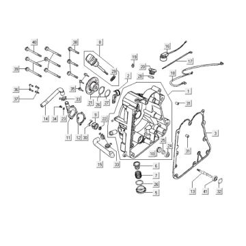 Crankcase - Dipstick - Oil filter Kymco People S 300i 4T LC