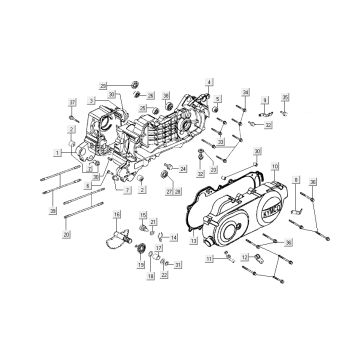 crankcase halves kick Kymco Sento 4-stroke Pink