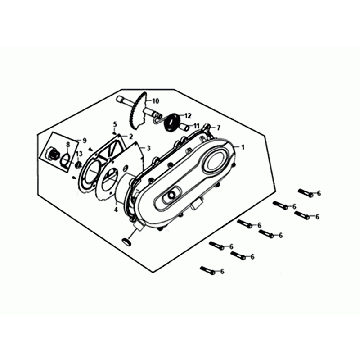 Crankcase Cover Left Sym Fiddle III Euro4