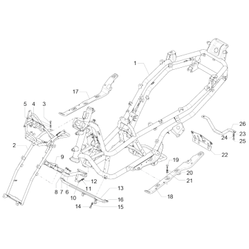 Frame Piaggio MP3 500 LT Business 2014-2016