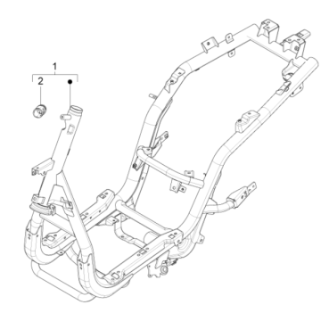 Piaggio Fly 125 4-stroke 3V IE E3 chassis and frame