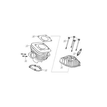 Cylinder Accessories Kymco Dink AC 2-stroke Silver