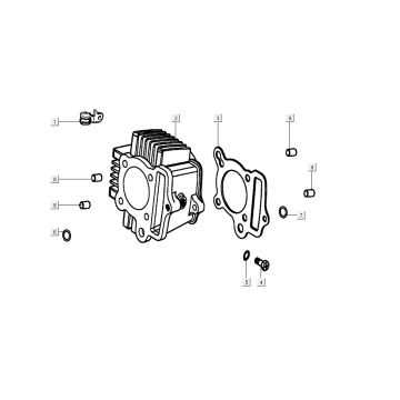 Cylinder Kymco K-Pipe 4-stroke Gloss Black