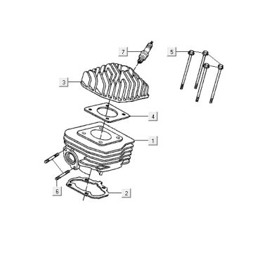 Cylinder Kymco ZX 2t ac blue limited