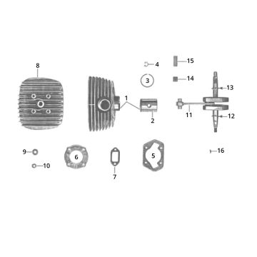 Zundapp C50 Sport 517-21LA cylinder