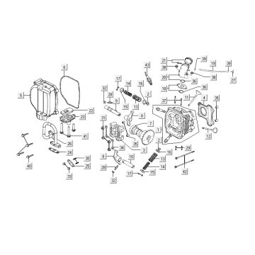 Cylinder head - Camshaft - SLS Kymco Agility RS 50 4T AC black 2009
