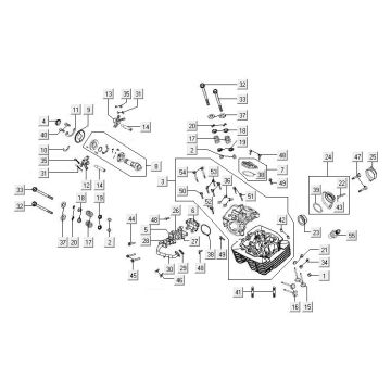 Cylinder head Kymco MXU 400 4T AC