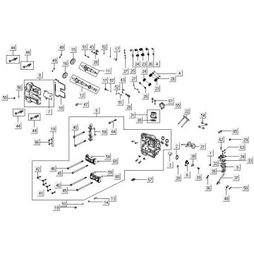 Cylinder head Kymco MXU 50 2T AC