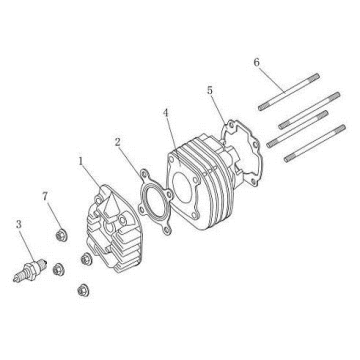 Cylinder head China Venom black