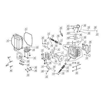 Cylinder head Kymco Agility 12" 50 4T AC black
