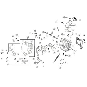 Cylinder head Kymco Agility 16'+ 4t matt metalic silver