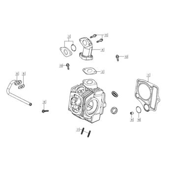 Cylinder head Kymco K-Pipe 125 4T AC