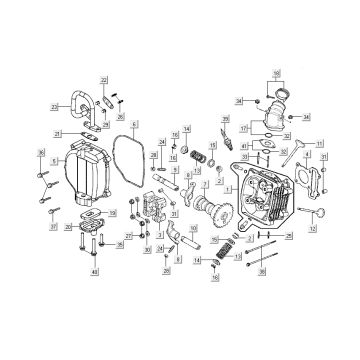 Cylinder head Kymco New Dink 4-stroke deep ocean blue