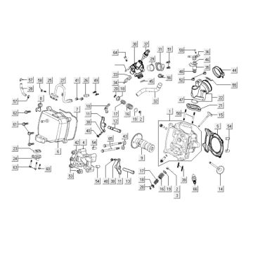 Cylinder head Kymco People S 300i 4T LC