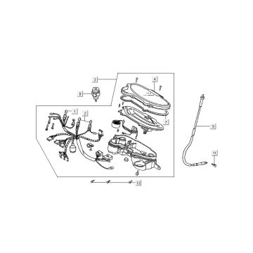 Cockpit - Teller Kymco DJ 2-stroke Black