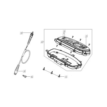 Cockpit - Teller Kymco New Dink 4-stroke gold