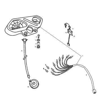 Kilometerteller - Cockpit Derbi Senda SM DRD oud model