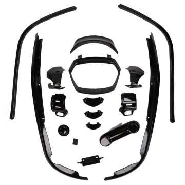 Complete styling/molding set Vespa Sprint gloss black 8-piece (from 2018)