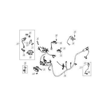 Contact Cable Harness Kymco Dink AC 2-stroke Silver