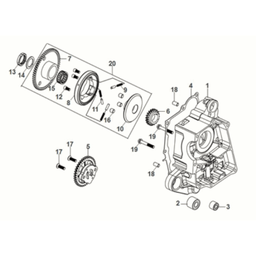 Crank case oil pump assy Sym Orbit III 50 E5