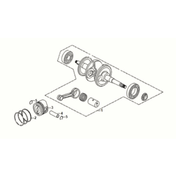 Crank shaft Sym Jet 14 125I AC E5 2021-2024