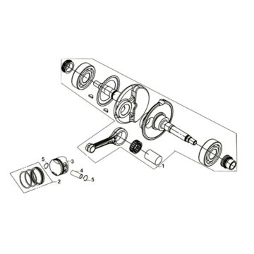 Crank shaft Sym Symphony ST 125i LC E5