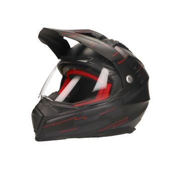 Vito Molino matt black/red cross helmet