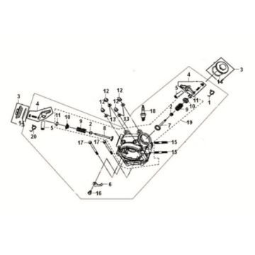 Cylinder head Sym Crox 50 E5