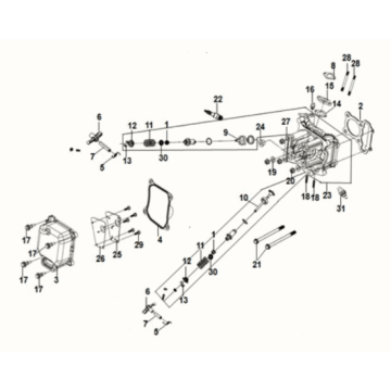 Cylinder head Sym Fiddle IV 125i LC ABS E5 2020-2021